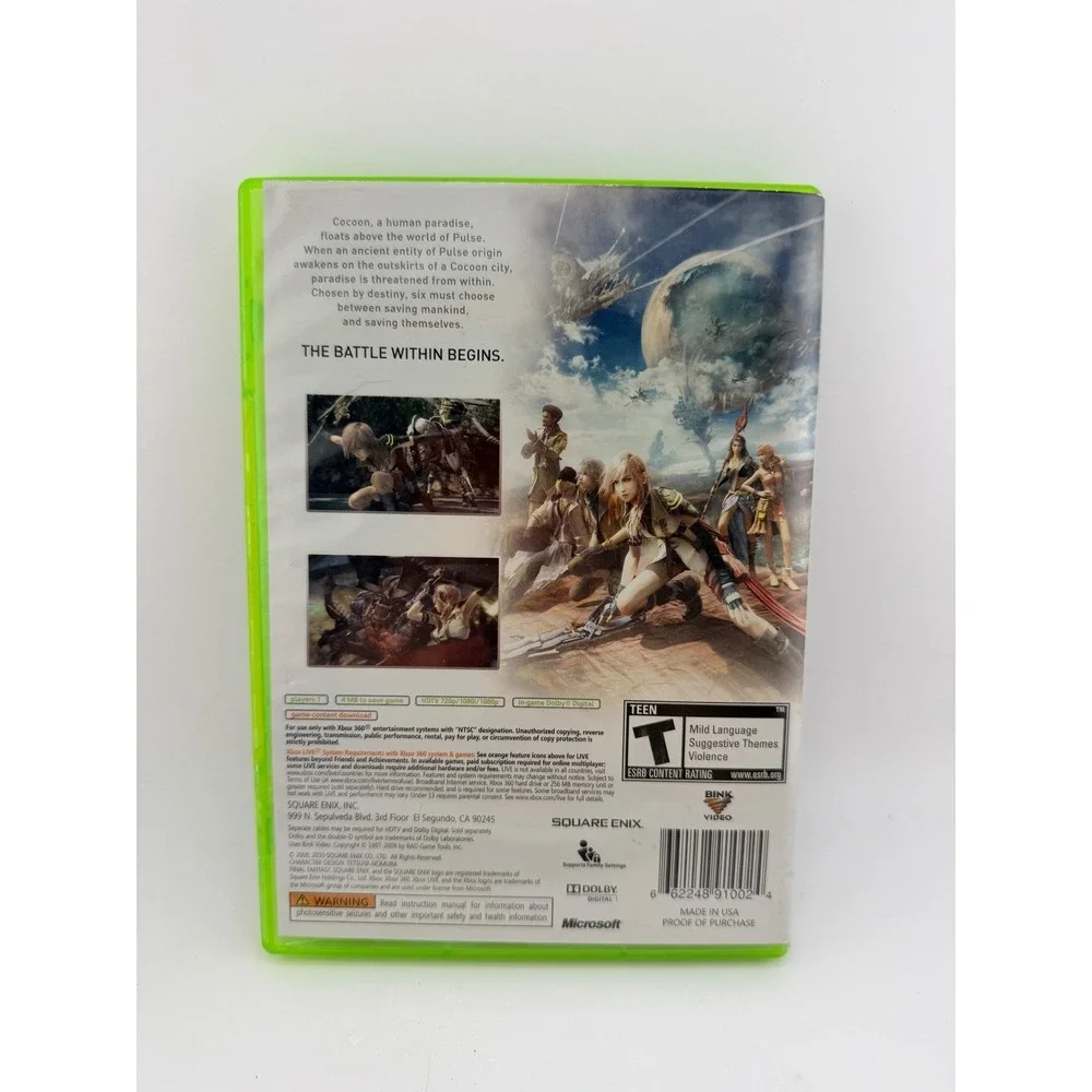 Final Fantasy XIII Xbox 360 3-Disc Set Complete with Manual Square Enix JRPG